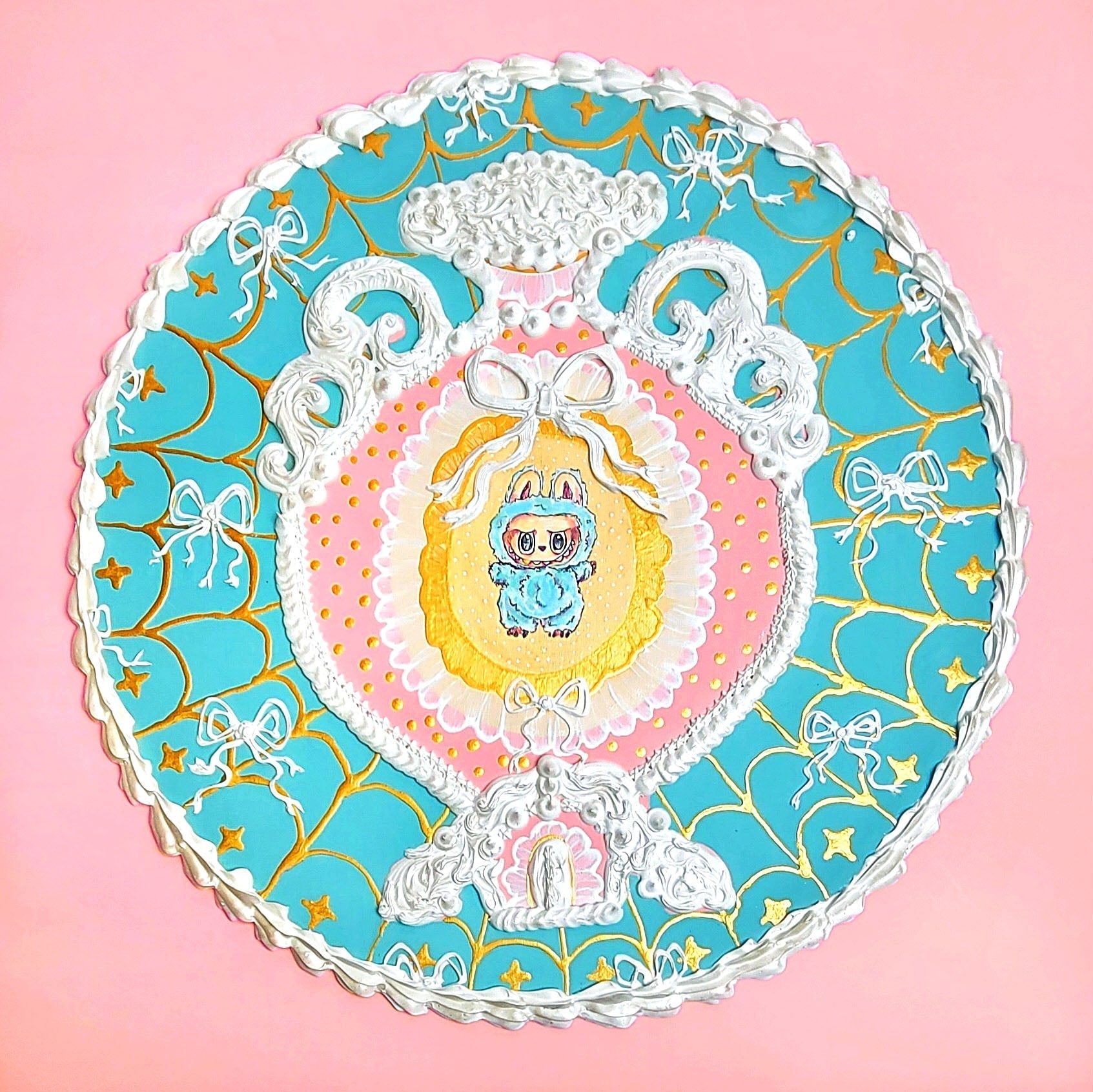 Rococo-Inspired Painted Vase