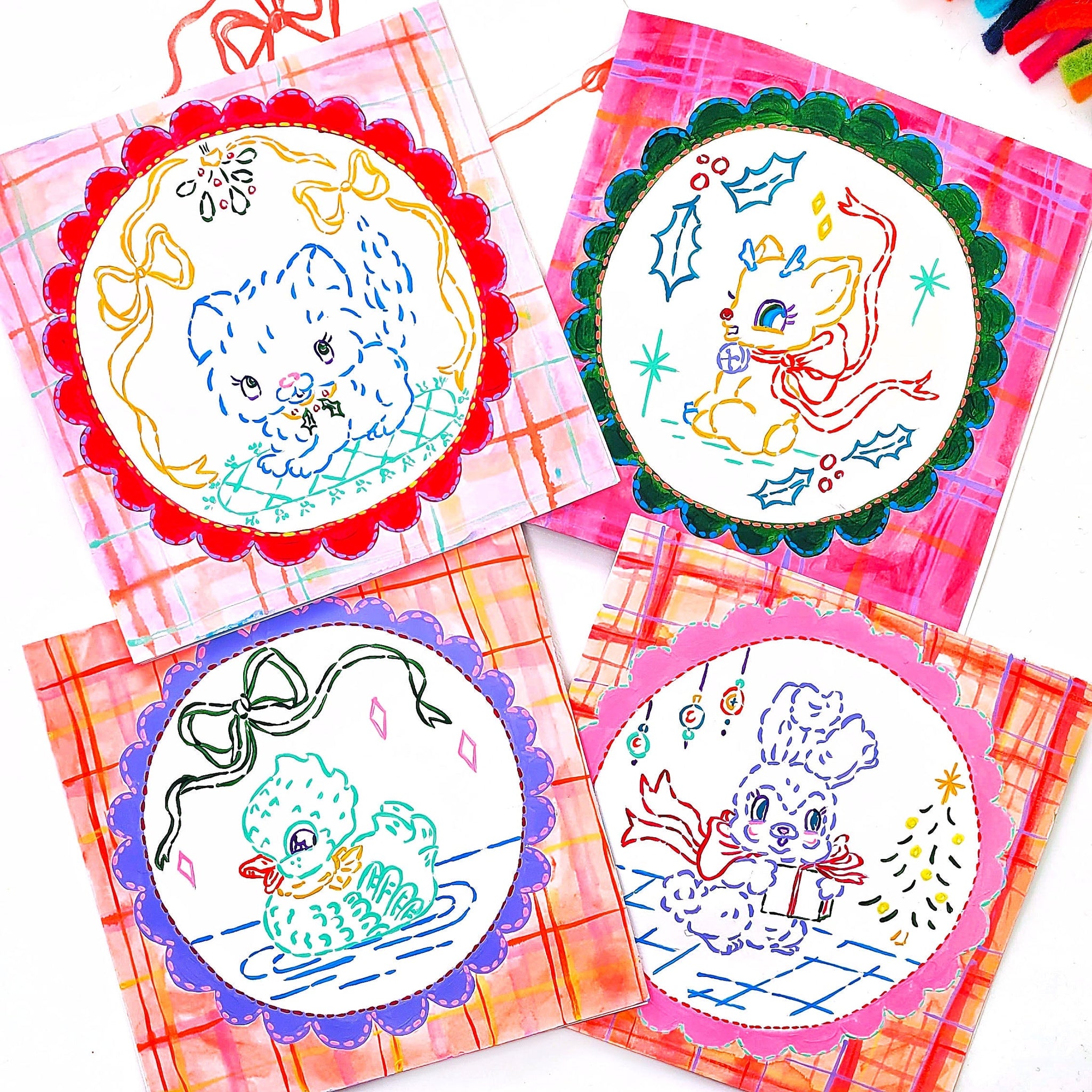 Hand-painted Kitsch Cards