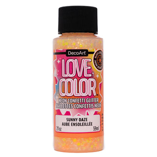 Love, Color Neon Confetti Glitter - DecoArt
