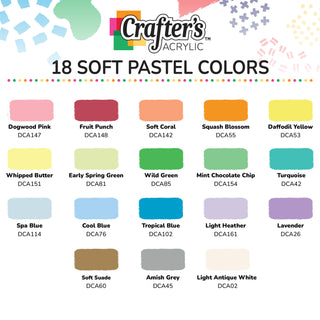 Crafter's Acrylic Pastel Paint Set - DecoArt