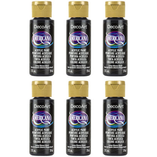Americana Acrylic Lamp Black 6 Pack - DecoArt