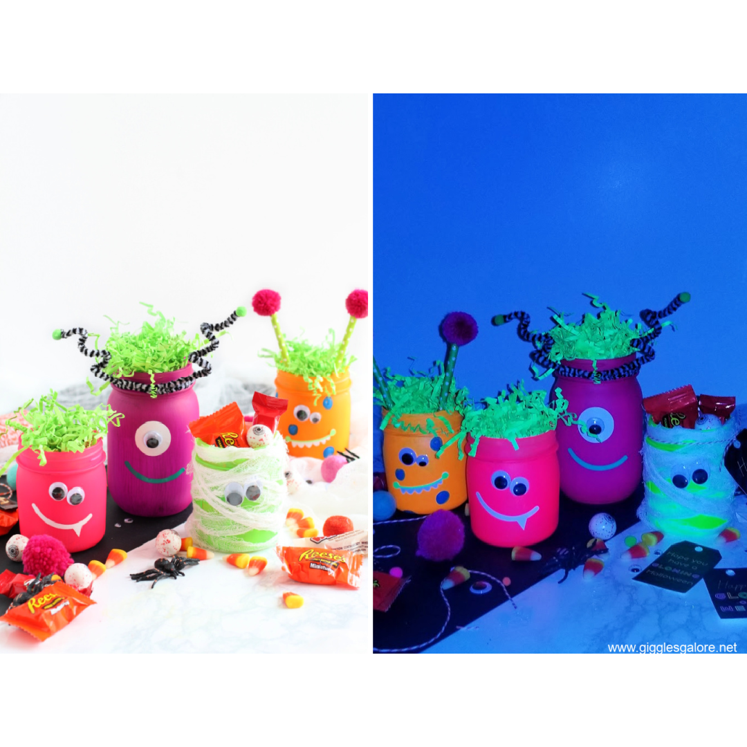 DecoArt Black Light Neon Paint Set with vibrant neon colors for glow-in-the-dark artistic projects and crafts.