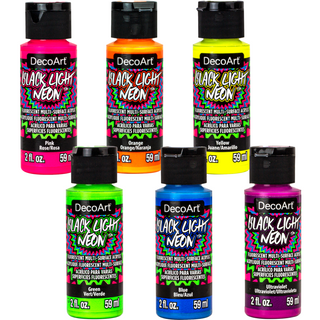 Black Light Neon Paint Set - DecoArt