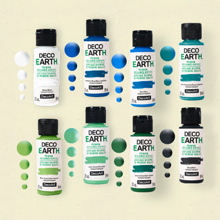 DecoEARTH Ocean Blue Reclaimed Acrylic Paint Set - DecoArt