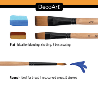 DecoEARTH Premium Brush Set - 3pc - DecoArt