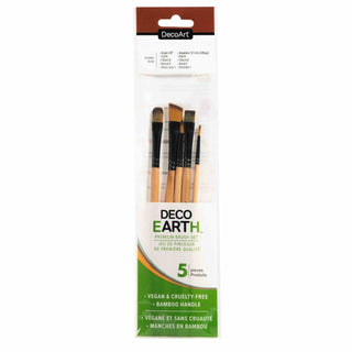 DecoEARTH Premium Brush Set - 5pc - DecoArt