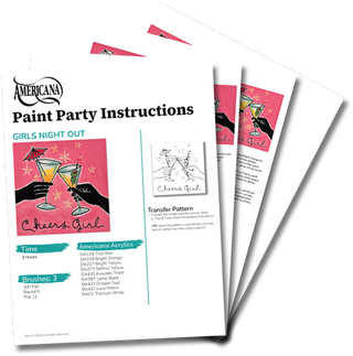 Girls Night Out Paint Party Kit - 12x12 - DecoArt