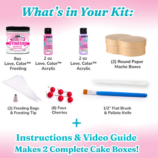 Love Color Fake Cakes Kit - DecoArt