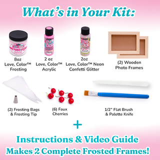 Love Color Frosted Frames Kit - DecoArt
