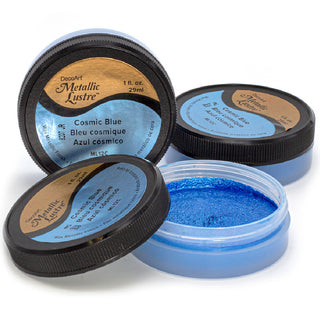 Metallic Lustre Cosmic Blue 3 pack - DecoArt