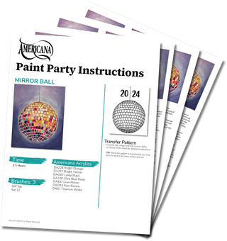 Mirror Ball Paint Party Kit - 16x20 - DecoArt