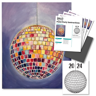 Mirror Ball Paint Party Kit - 16x20 - DecoArt