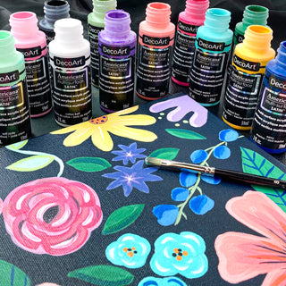 Modern Floral Acrylic Paint Set - DecoArt