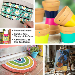 Pastel Patio Paint Outdoor Paint Set 24ct - DecoArt