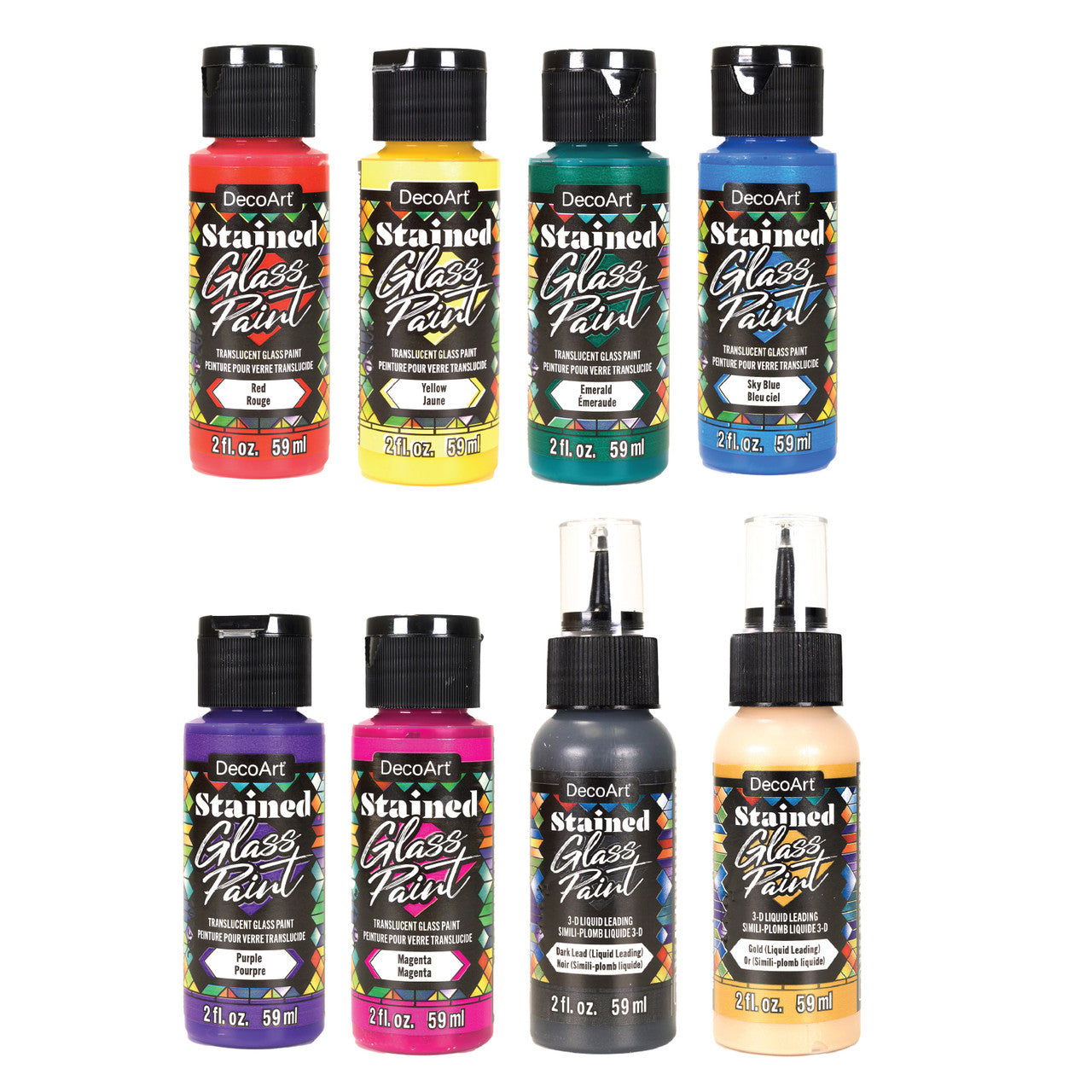 Rainbow Stained Glass Paint Set - DecoArt
