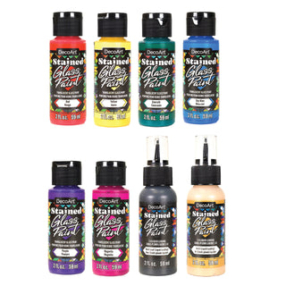 Rainbow Stained Glass Paint Set - DecoArt