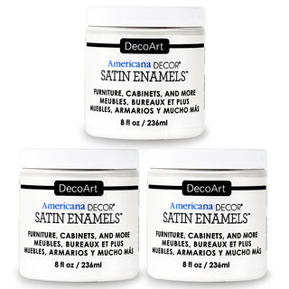 Satin Enamels Pure White - 3 Pack - DecoArt