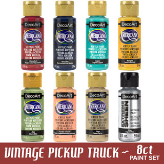 Vintage Truck Colors Acrylic Paint Set - DecoArt