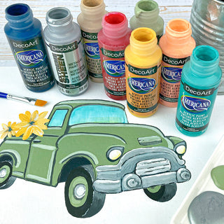 Vintage Truck Colors Acrylic Paint Set - DecoArt