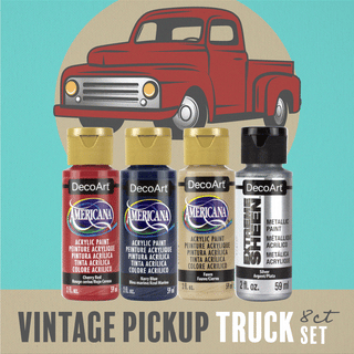 Vintage Truck Colors Acrylic Paint Set - DecoArt