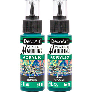 Water Marbling Paint Green 2pk - DecoArt