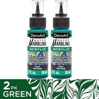 Water Marbling Paint Green 2pk - DecoArt