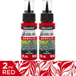 Water Marbling Paint Red 2pk - DecoArt