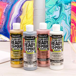 Fluid Art Ready To Pour Acrylics Metallics - DecoArt