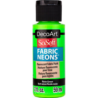 SoSoft Neon Acrylic Fabric Paint - DecoArt