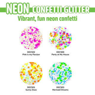 Love, Color Neon Confetti Glitter - DecoArt