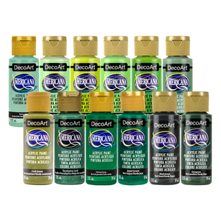 Americana Acrylic Essential Greens Paint Set