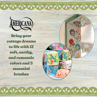 Cottage Folk Painting Americana Acrylic Paint Set - 12pc
