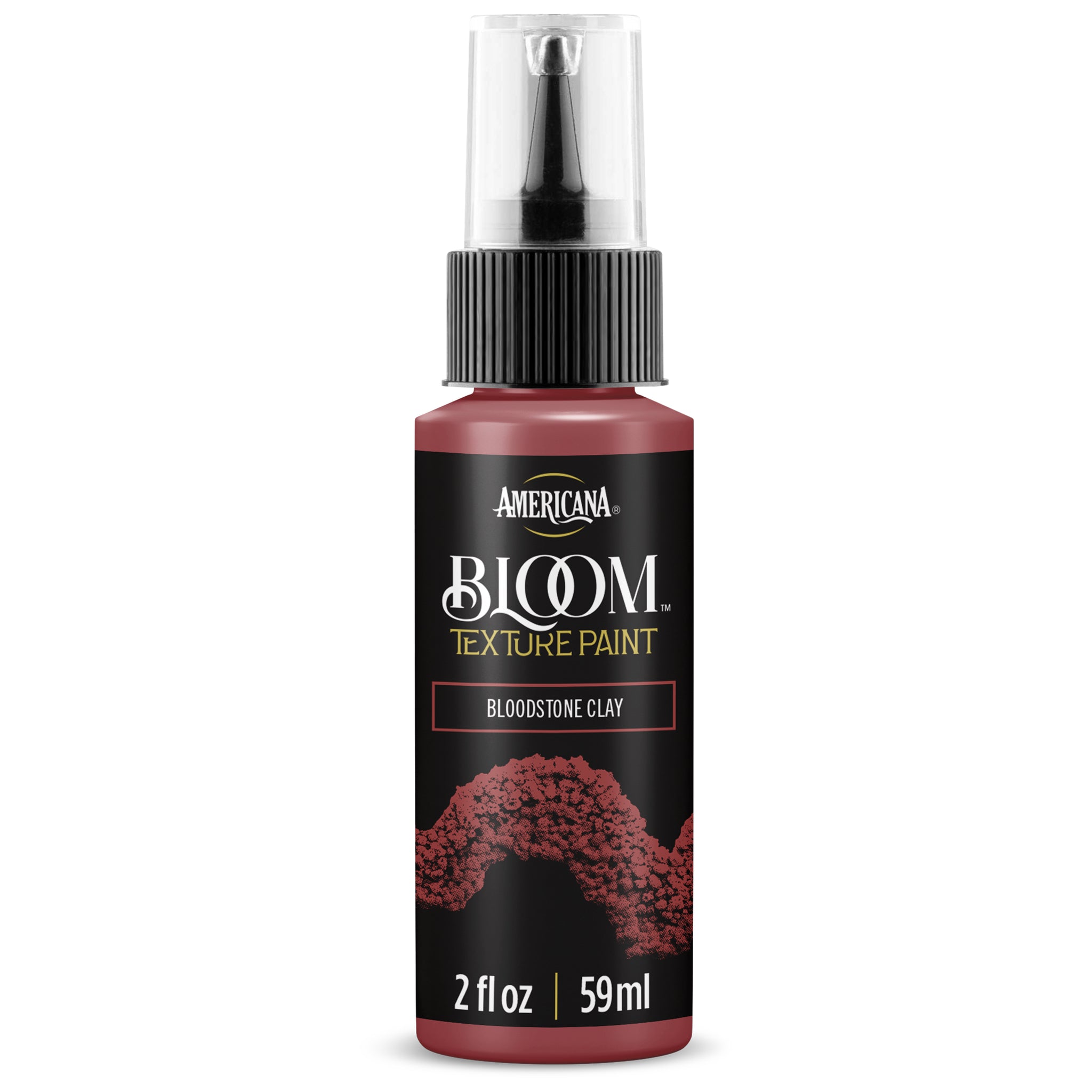 DecoArt Bloom Texture in Bloodstone Clay, a textured art medium with a rich, earthy appearance for creative craft projects.