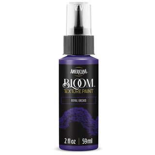 DecoArt Bloom Texture in Royal Orchid color, showcasing a textured paint effect on a surface.
