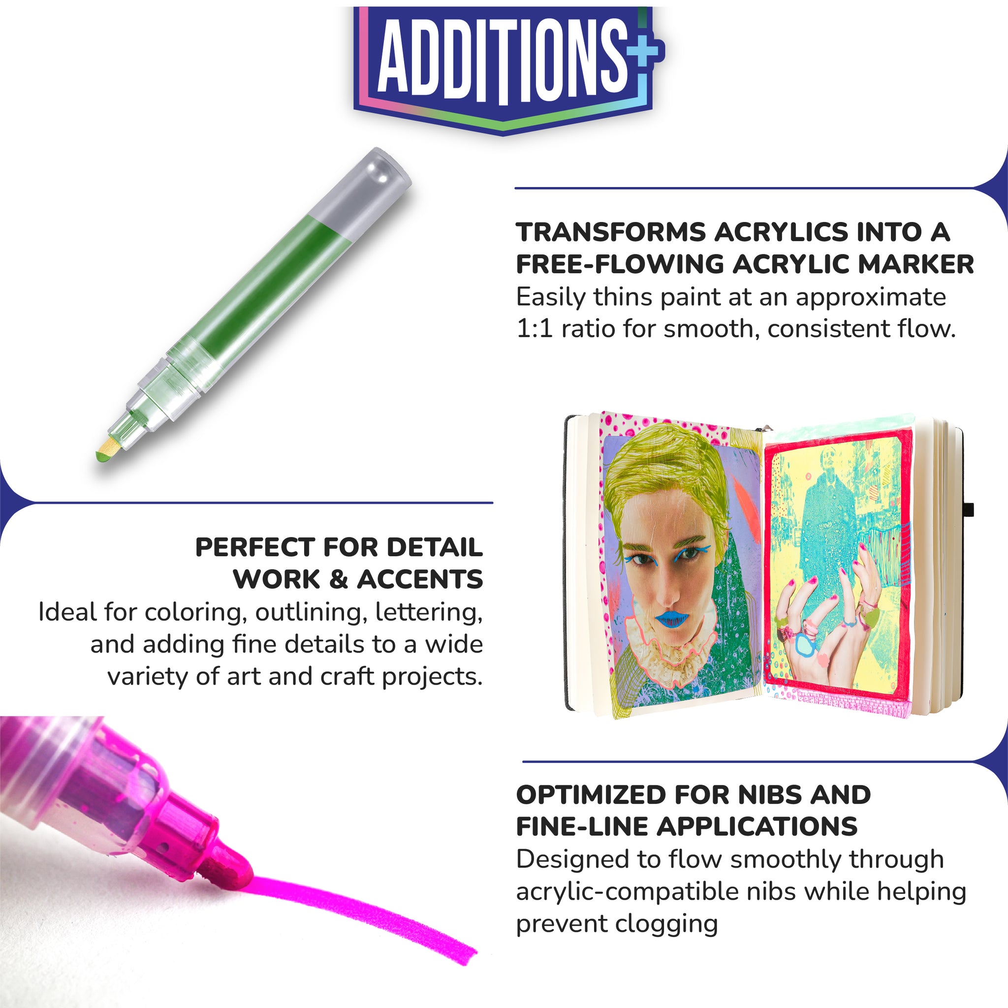 Americana Additions - Empty Paint Marker 3 Pack - DecoArt