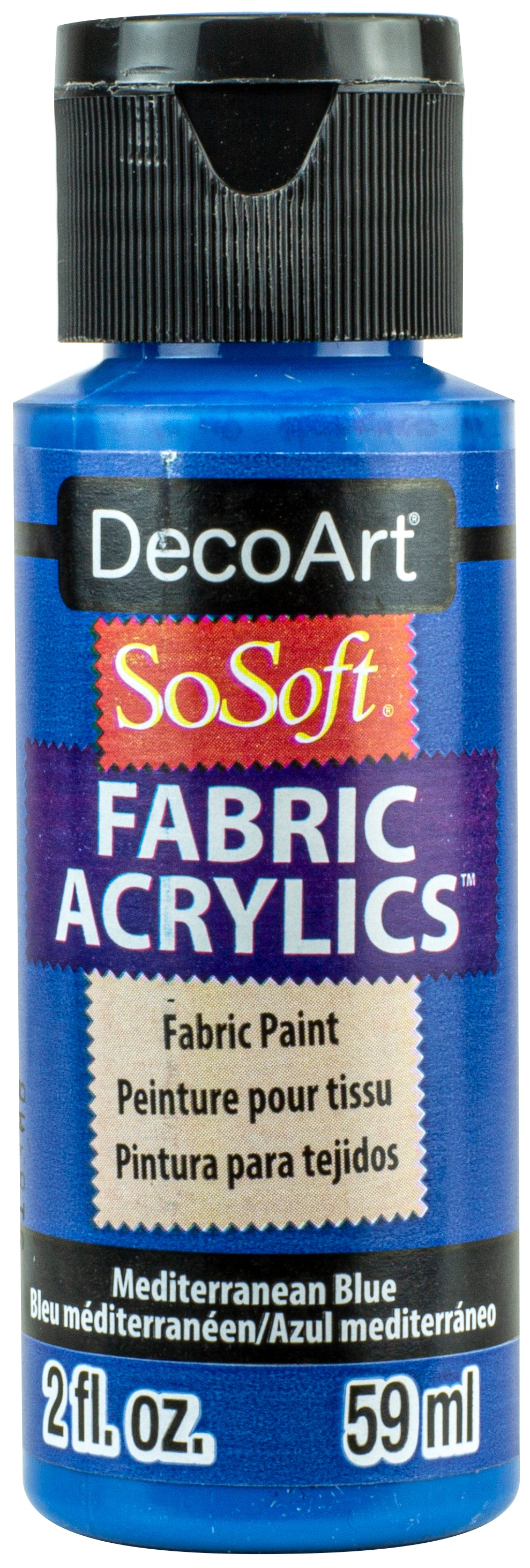 DecoArt SoSoft Fabric Paint in cadmium orange, 1oz bottle, soft and vibrant color for fabric craft projects
