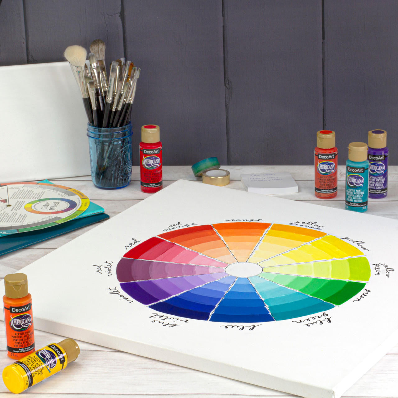 Americana Acrylics Color Wheel Paint Set - DecoArt