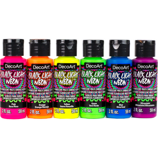 Black Light Neon Paint Set - DecoArt