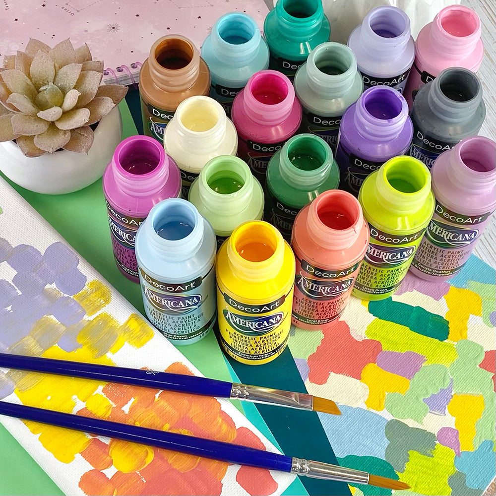 Pastels with Pop Acrylic Paint Set - DecoArt