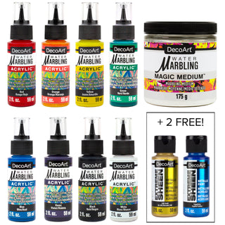 Rainbow Colors Water Marbling Set - DecoArt