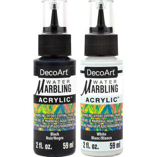 Water Marbling Paint Black and White 2pk - DecoArt