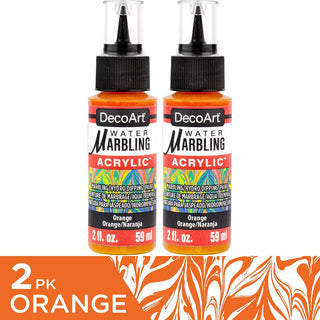 Water Marbling Paint Orange 2pk - DecoArt