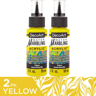Water Marbling Paint Yellow 2pk - DecoArt