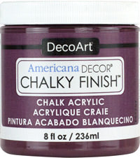 8oz DecoArt Americana Decor Chalky Finish paint jar, showcasing the textured label and product packaging.
