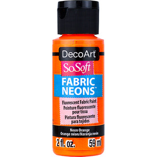 SoSoft Neon Acrylic Fabric Paint - DecoArt