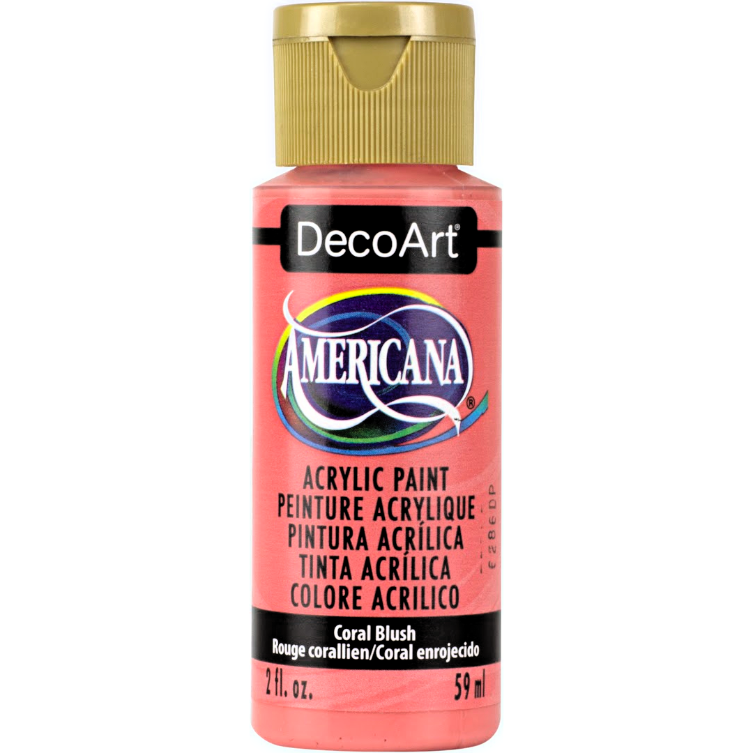DecoArt Americana Acrylics Oranges in a 2 oz bottle, vibrant peach and cream paint for arts and crafts projects