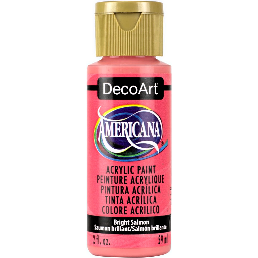 DecoArt Americana Acrylics in Peach and Cream, 2 oz bottles, vibrant orange and soft cream paint for arts and crafts projects