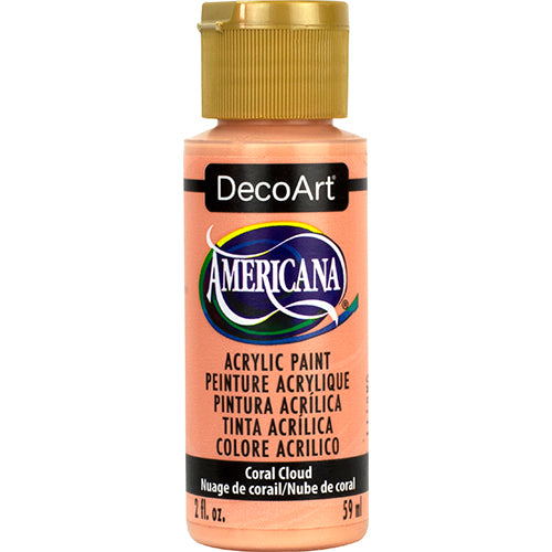 DecoArt Americana Acrylics Oranges paint in a 2 oz bottle, featuring vibrant orange color for artistic projects and crafts.