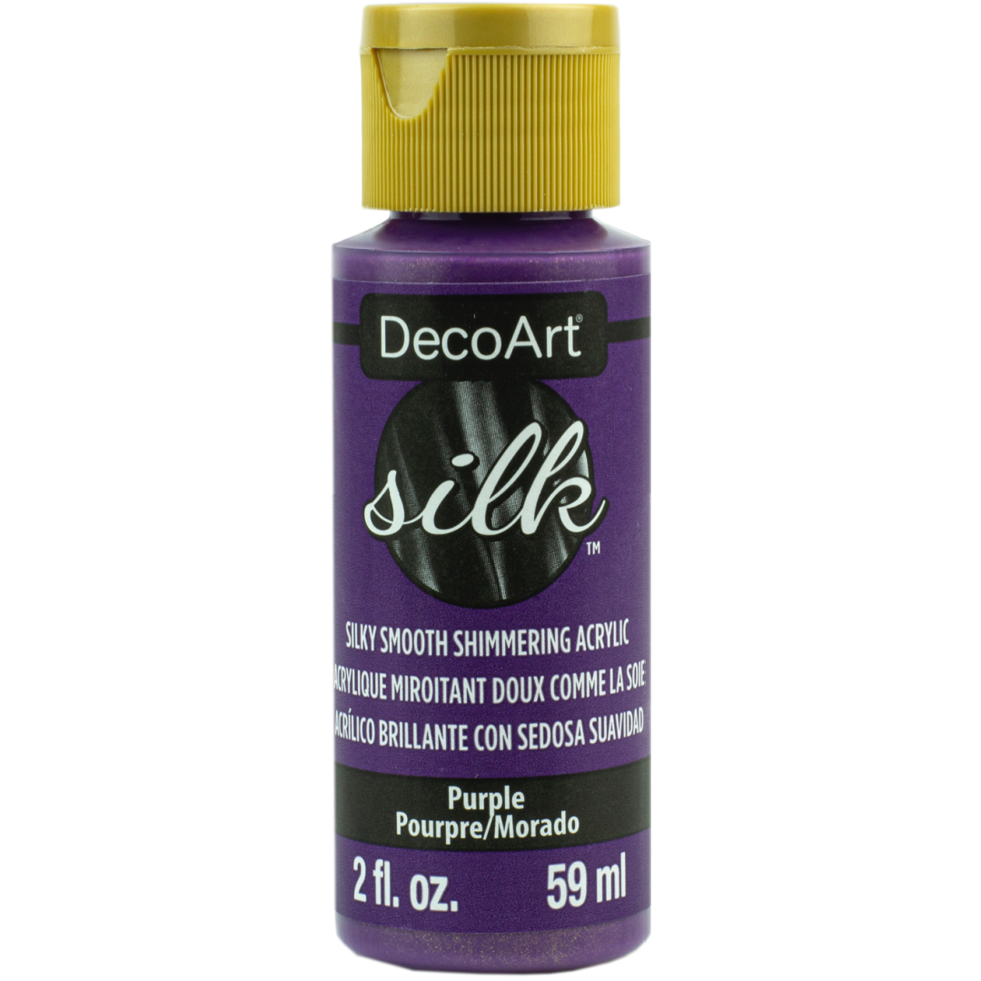 DecoArt Silk fabric dye in a 2 oz bottle with vibrant pink rose color for silk and fabric crafts.