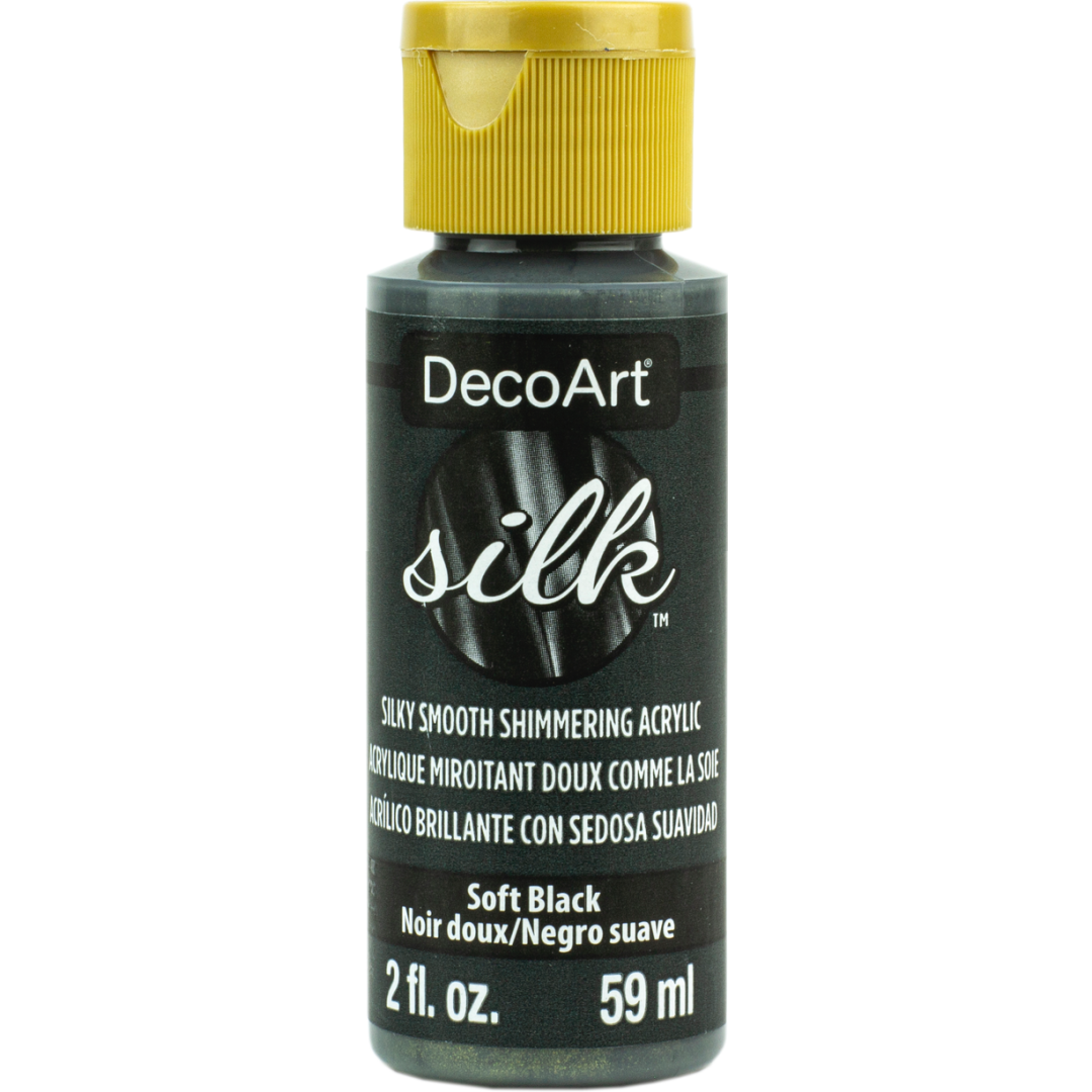 DecoArt Silk fabric dye in a 2 oz bottle, vibrant pink color, suitable for silk and fabric painting projects.